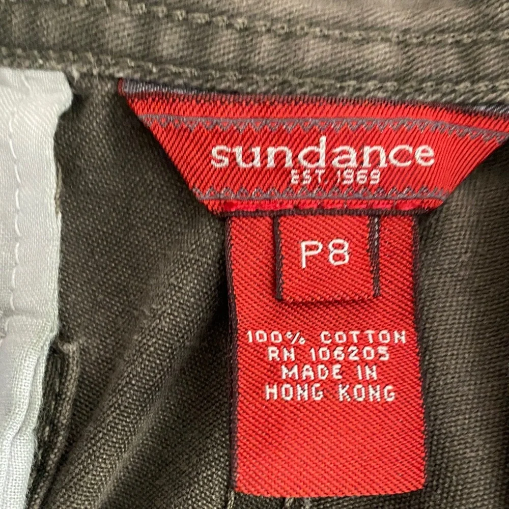 Sundance Olive Cargo Capri Pants - Utility Style, Women’s Size 8P - Picture 9 of 10